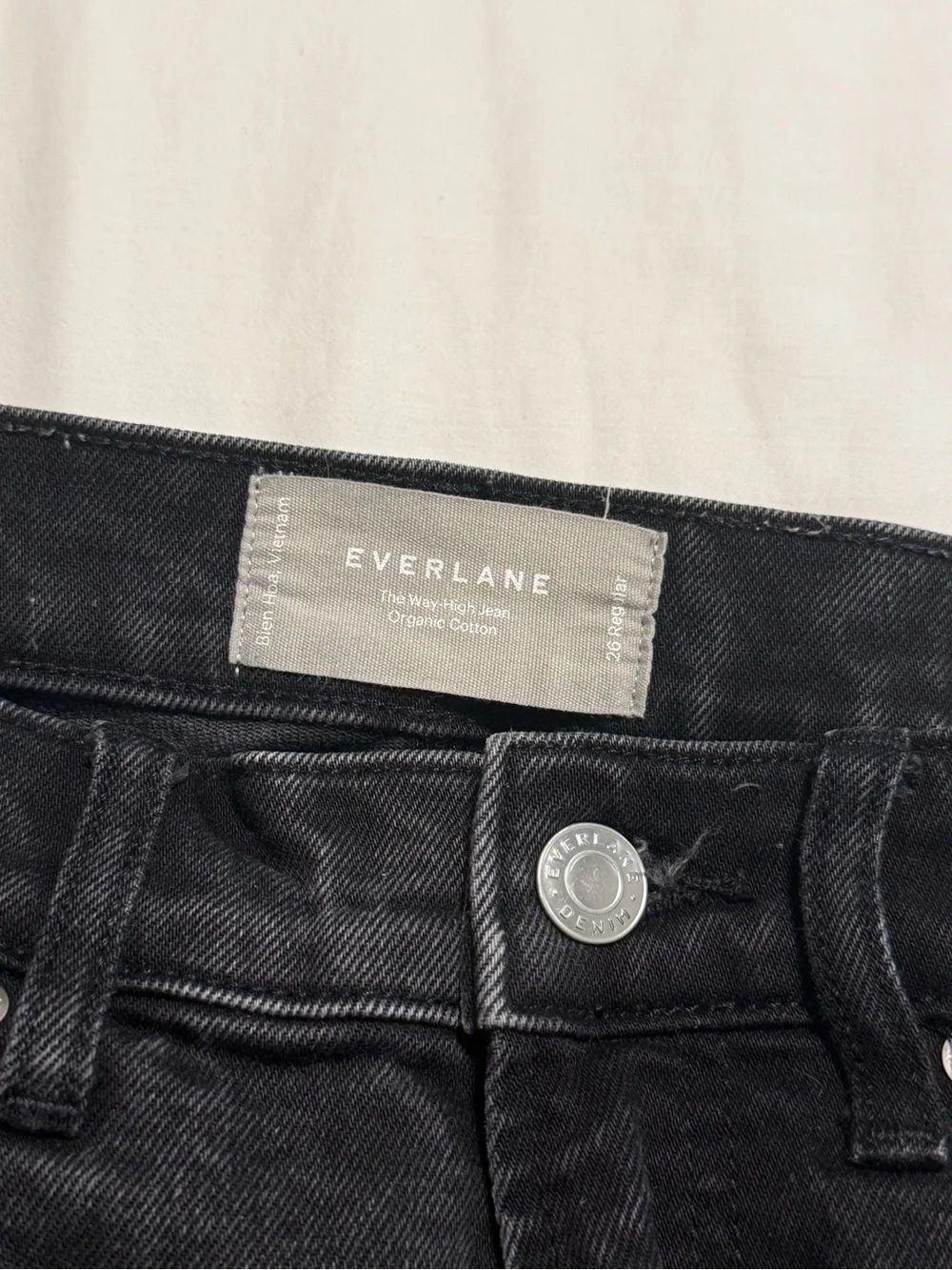 Everlane Way High Organic Cotton Jeans Black